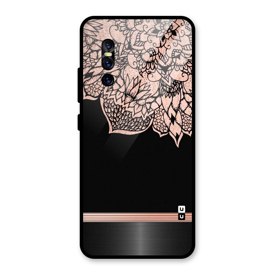 Classic Black Sleak Design Glass Back Case for Vivo V15 Pro