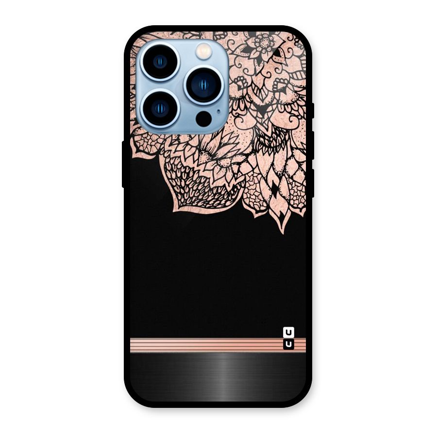 Classic Black Sleak Design Glass Back Case for iPhone 13 Pro