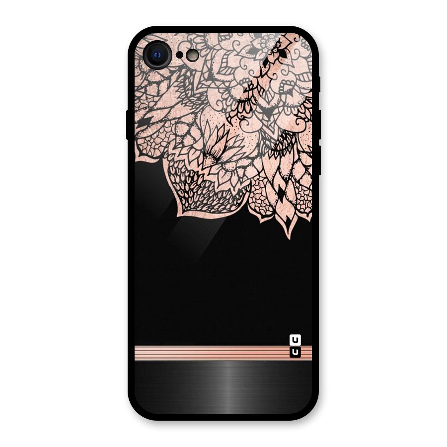 Classic Black Sleak Design Glass Back Case for iPhone SE 2022