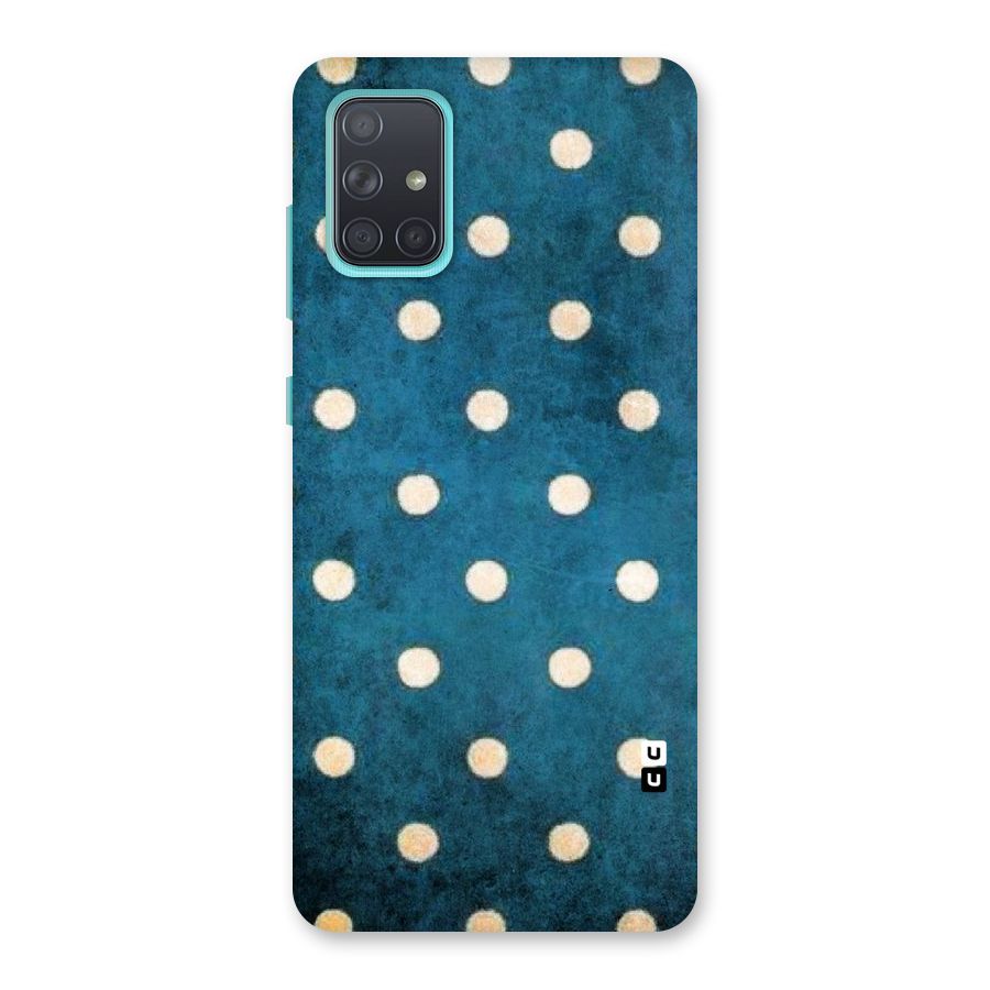 Classic Blue Polka Back Case for Galaxy A71