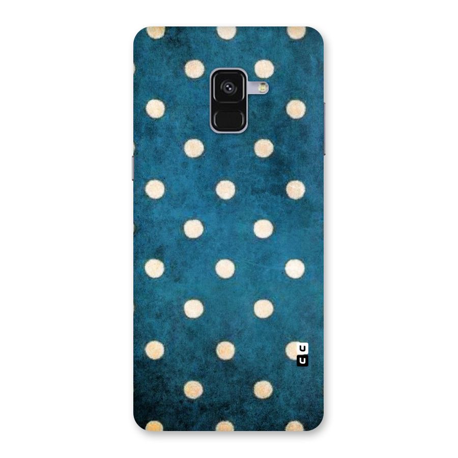 Classic Blue Polka Back Case for Galaxy A8 Plus