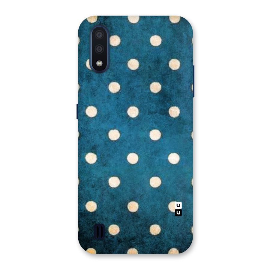 Classic Blue Polka Back Case for Galaxy M01