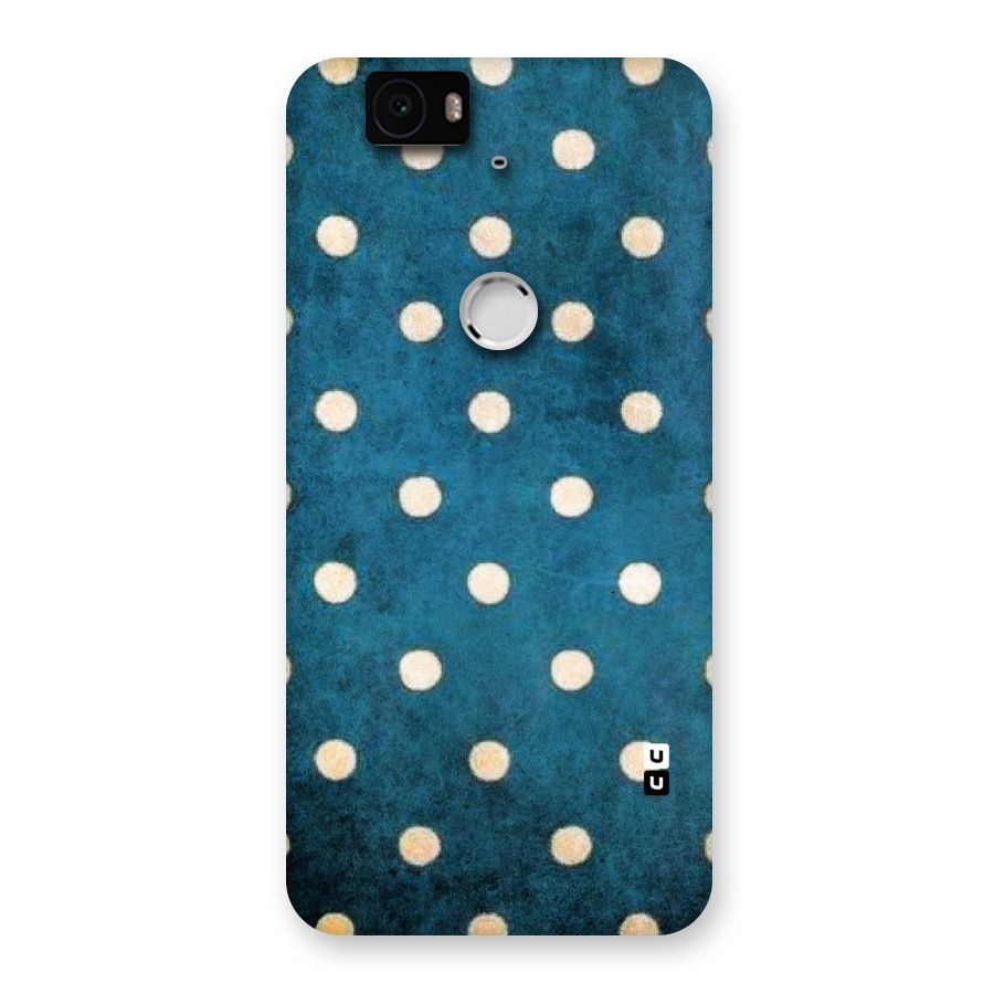 Classic Blue Polka Back Case for Google Nexus-6P