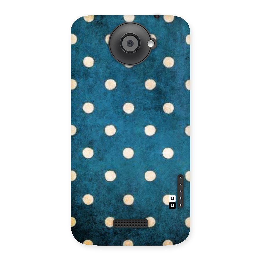 Classic Blue Polka Back Case for HTC One X