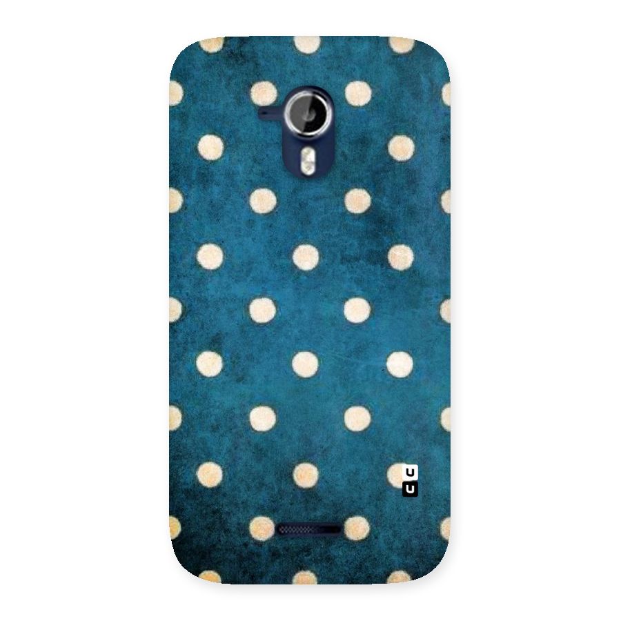 Classic Blue Polka Back Case for Micromax Canvas Magnus A117