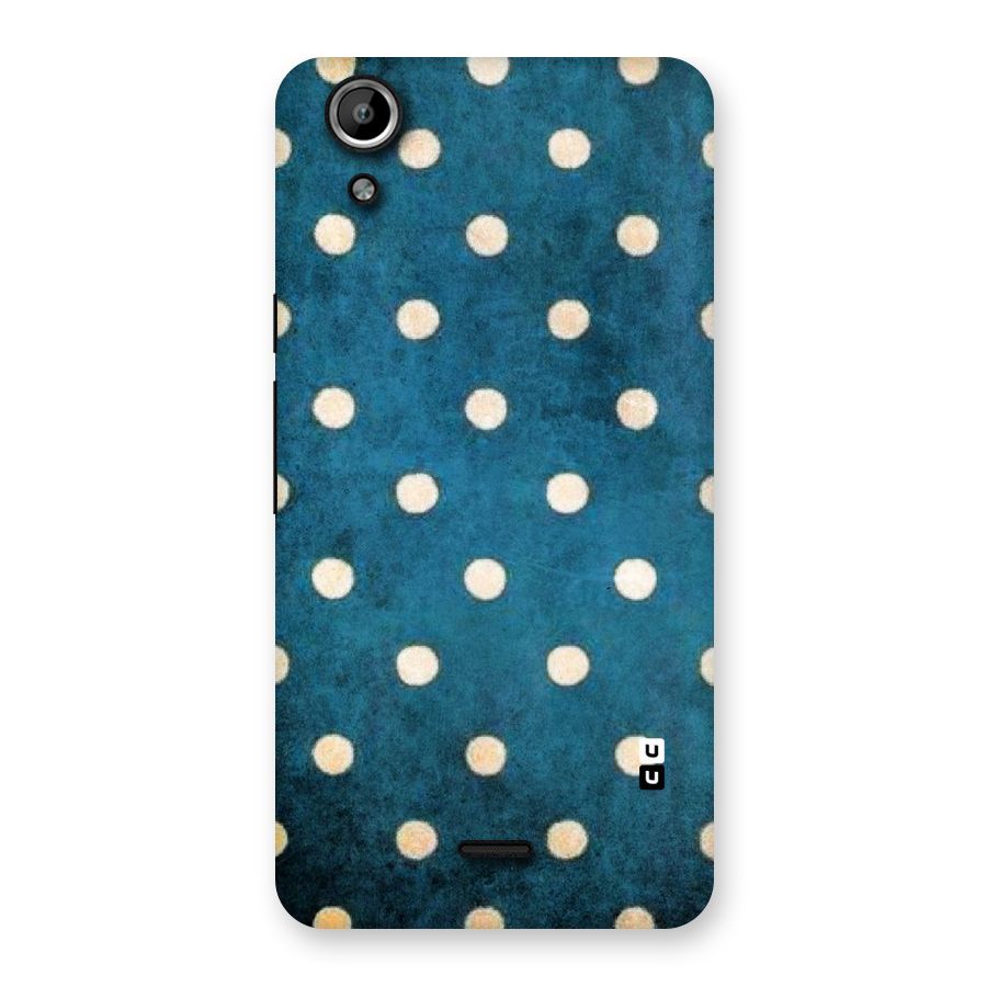 Classic Blue Polka Back Case for Micromax Canvas Selfie Lens Q345