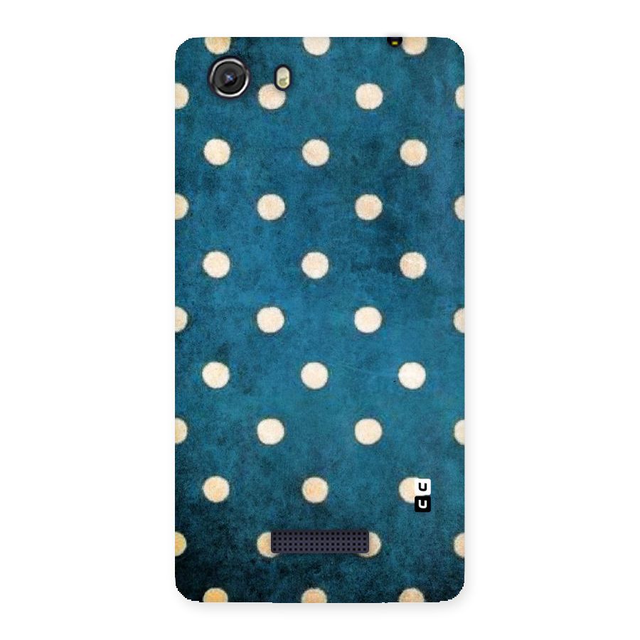 Classic Blue Polka Back Case for Micromax Unite 3
