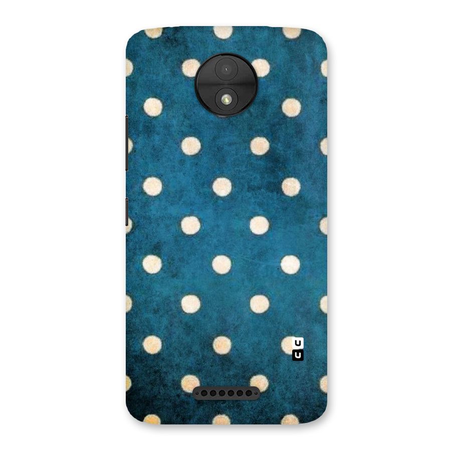 Classic Blue Polka Back Case for Moto C