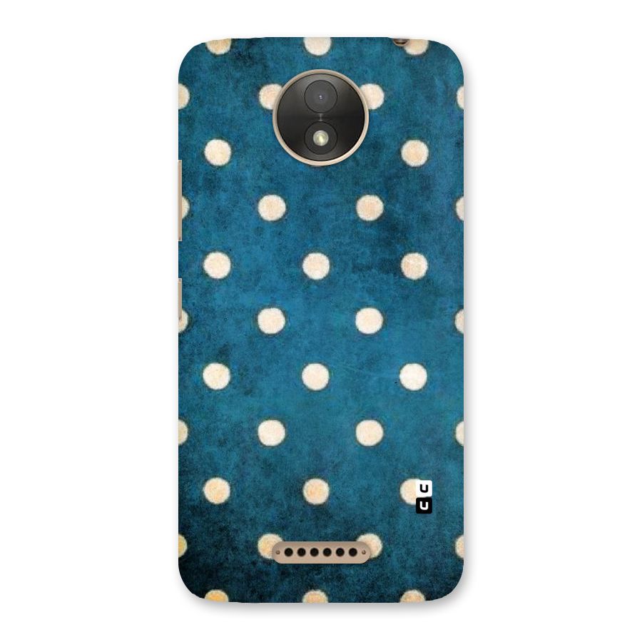 Classic Blue Polka Back Case for Moto C Plus