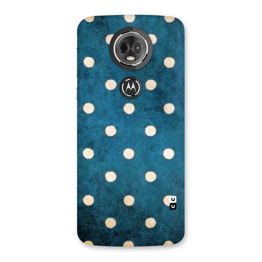Classic Blue Polka Back Case for Moto E5 Plus