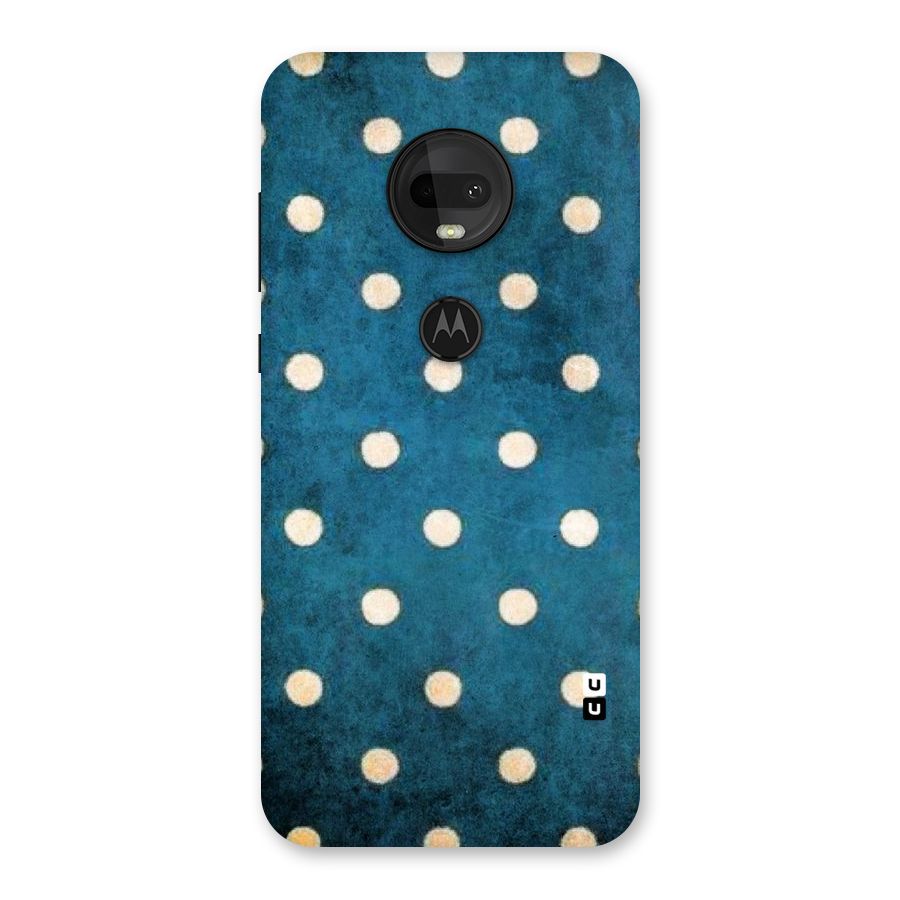Classic Blue Polka Back Case for Moto G7