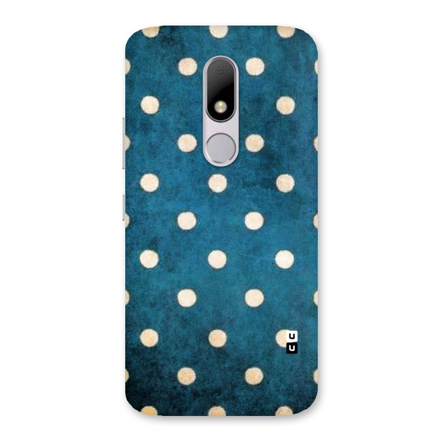 Classic Blue Polka Back Case for Moto M
