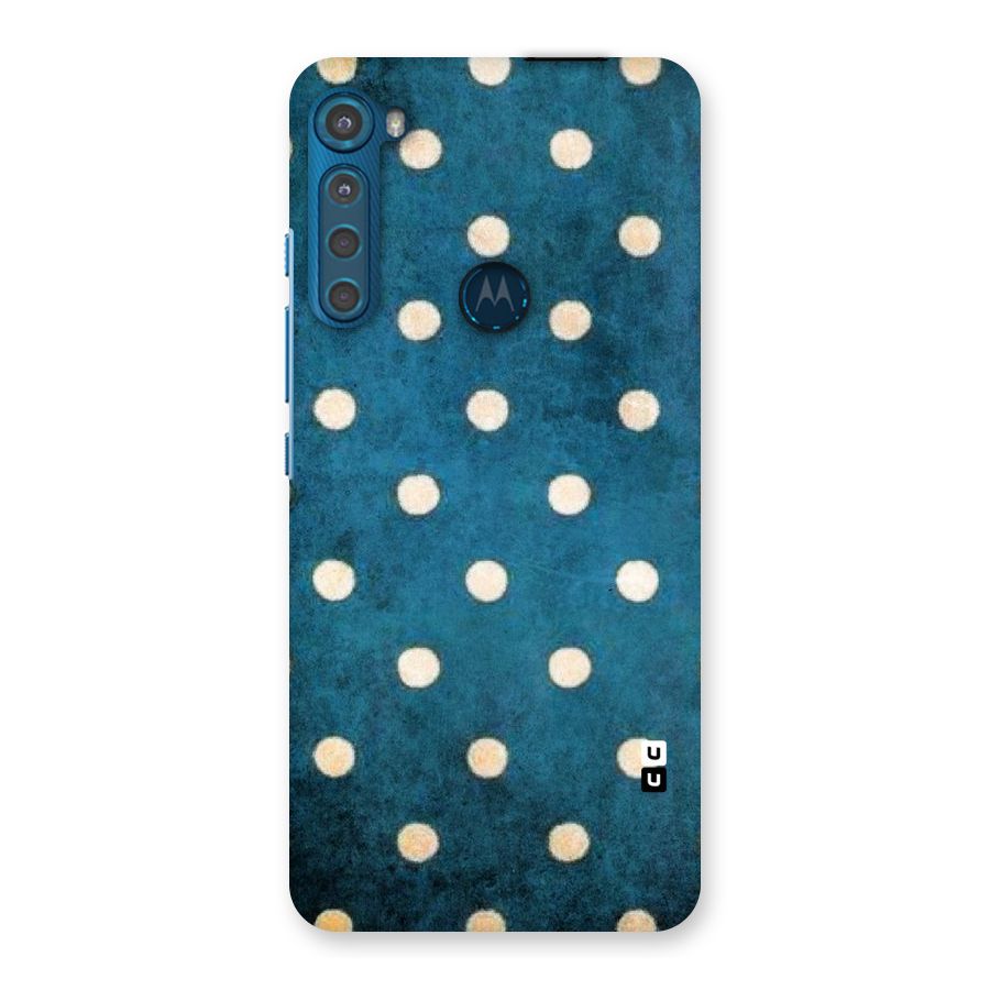 Classic Blue Polka Back Case for Motorola One Fusion Plus