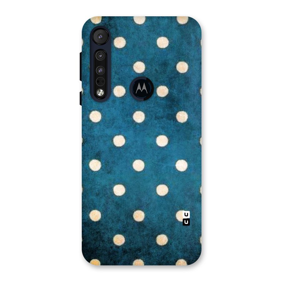 Classic Blue Polka Back Case for Motorola One Macro