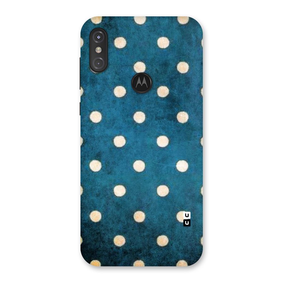 Classic Blue Polka Back Case for Motorola One Power