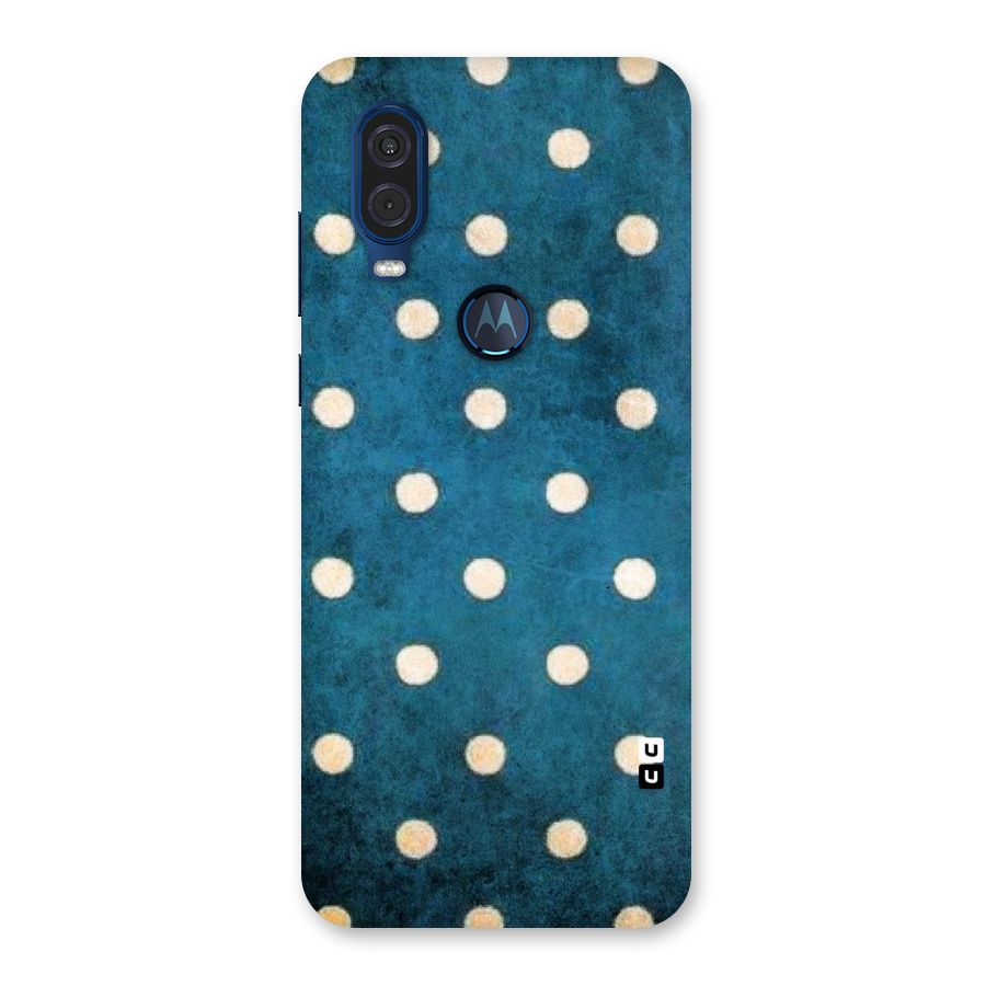 Classic Blue Polka Back Case for Motorola One Vision
