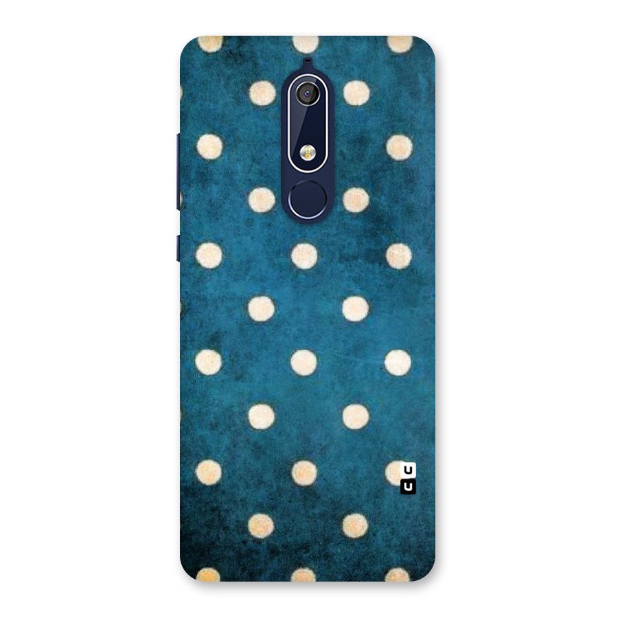Classic Blue Polka Back Case for Nokia 5.1