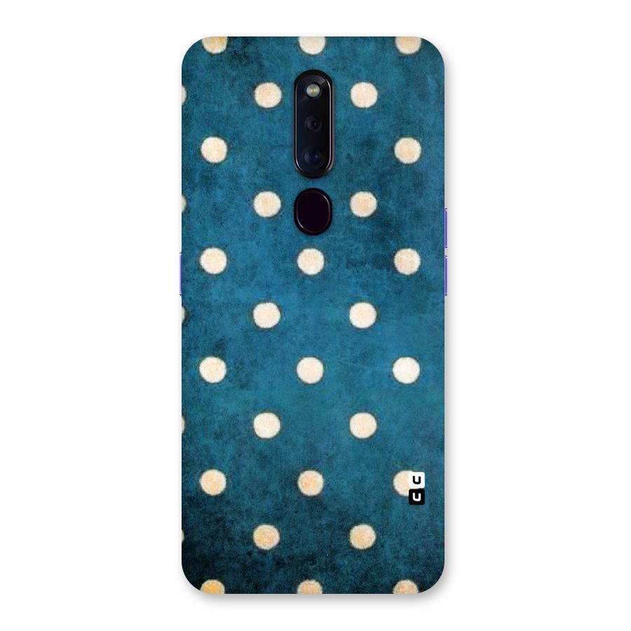 Classic Blue Polka Back Case for Oppo F11 Pro