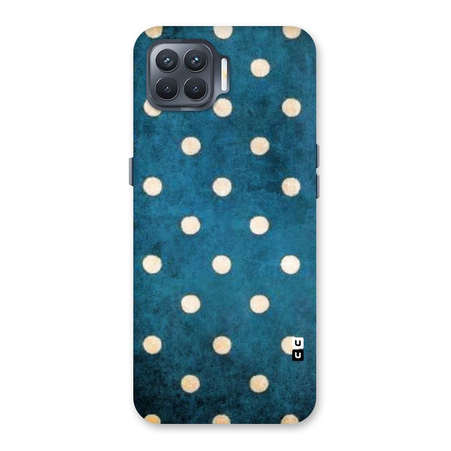 Classic Blue Polka Back Case for Oppo F17 Pro