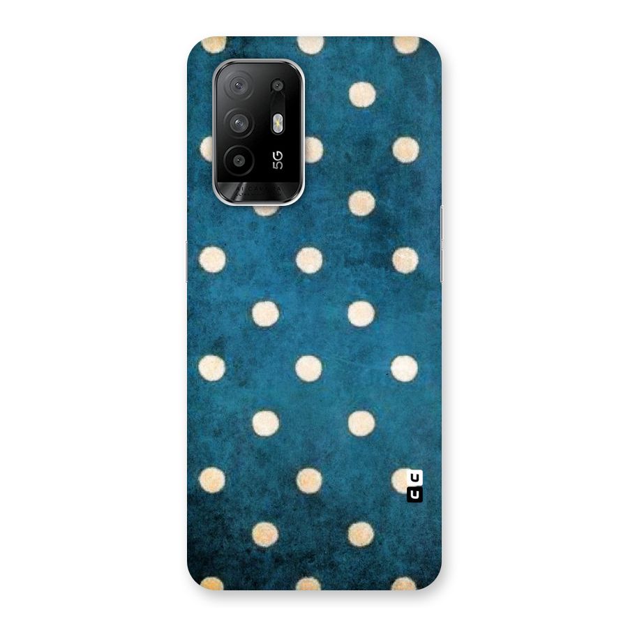 Classic Blue Polka Back Case for Oppo F19 Pro Plus 5G