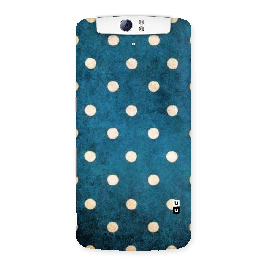 Classic Blue Polka Back Case for Oppo N1
