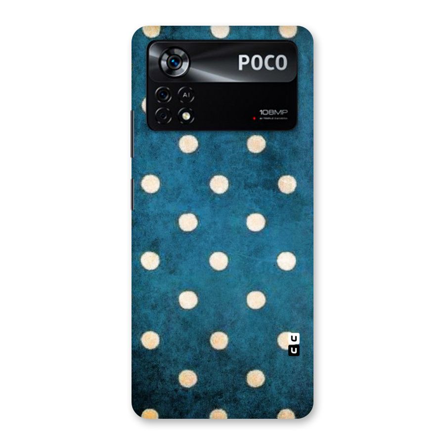 Classic Blue Polka Back Case for Poco X4 Pro 5G