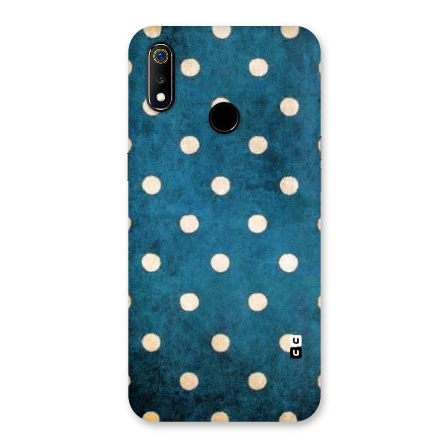 Classic Blue Polka Back Case for Realme 3