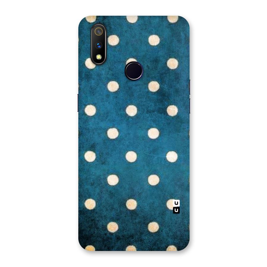 Classic Blue Polka Back Case for Realme 3 Pro