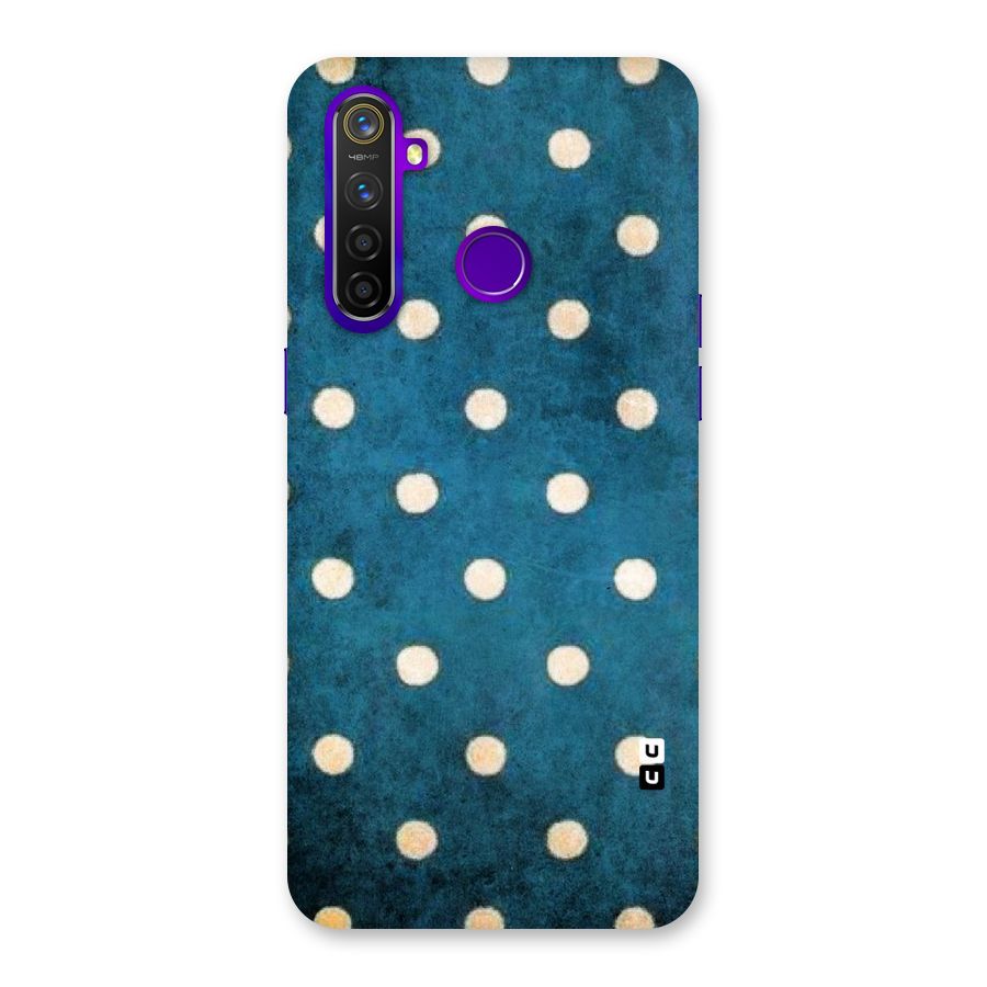 Classic Blue Polka Back Case for Realme 5 Pro