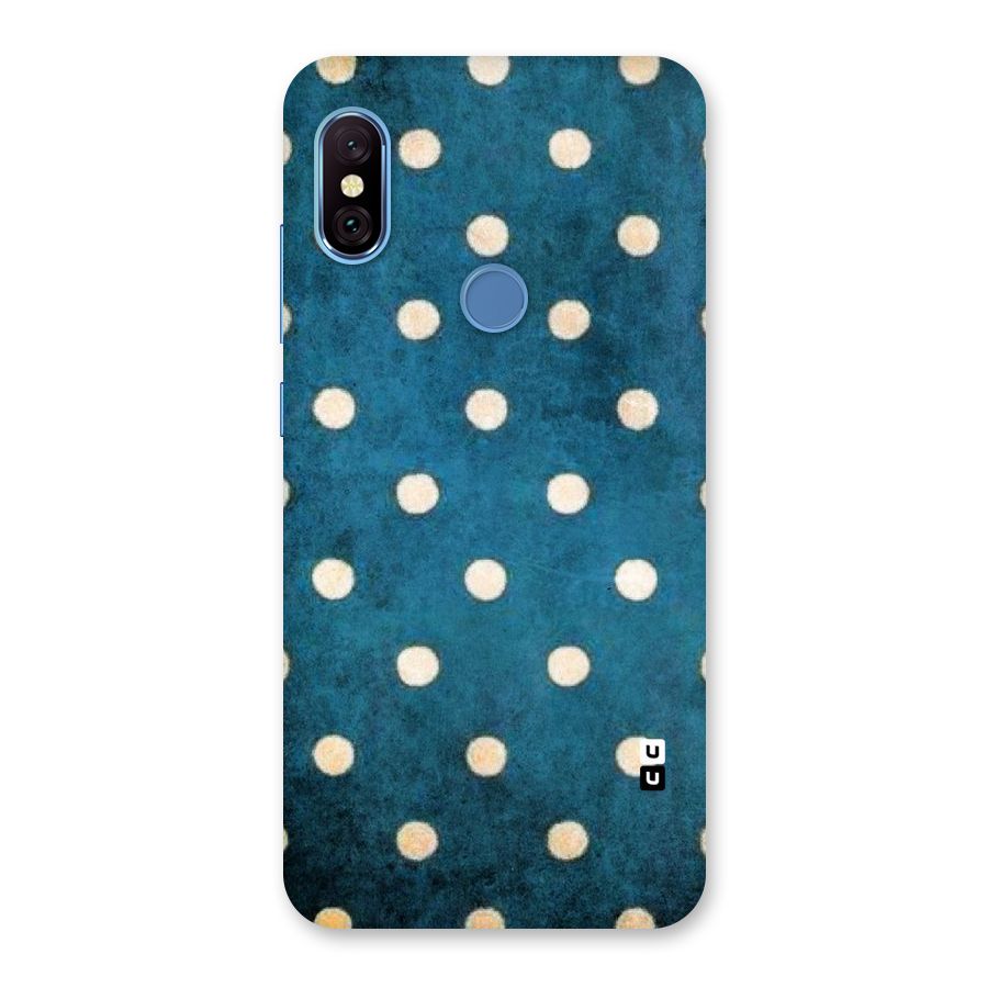 Classic Blue Polka Back Case for Redmi Note 6 Pro