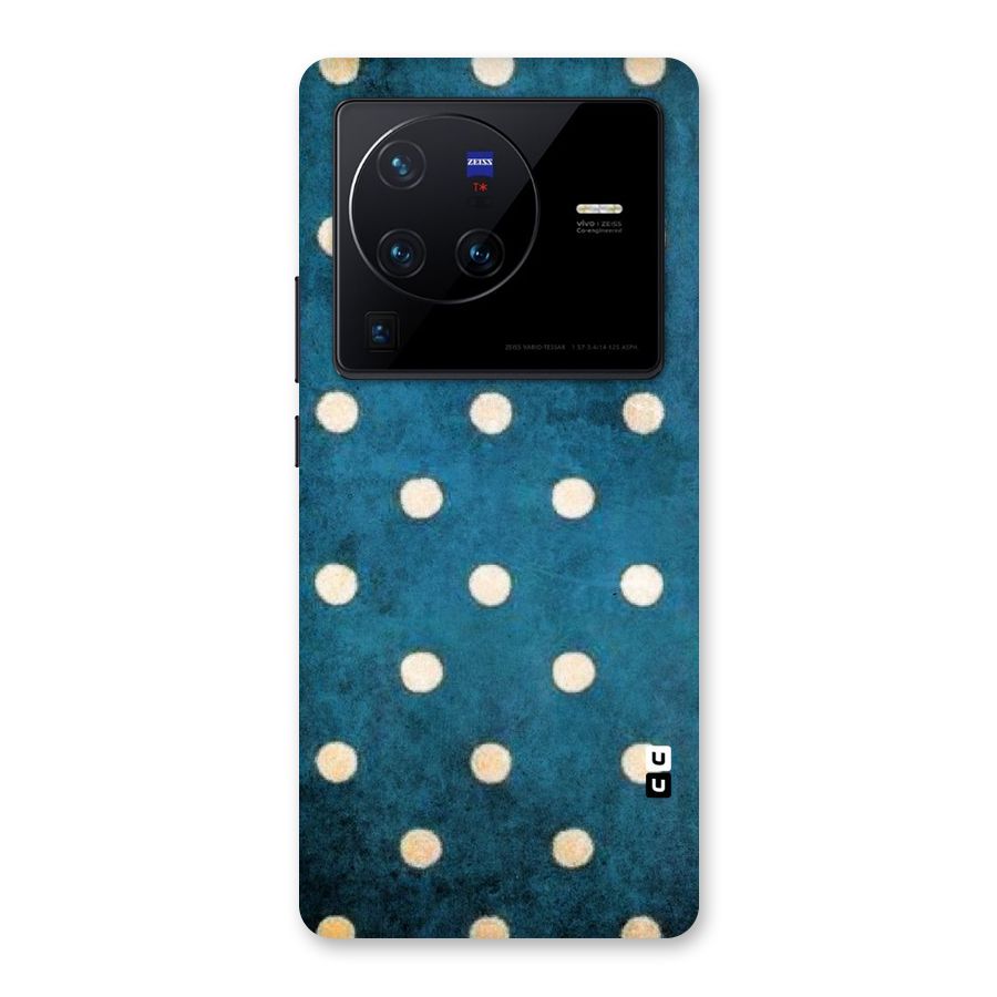 Classic Blue Polka Back Case for Vivo X80 Pro
