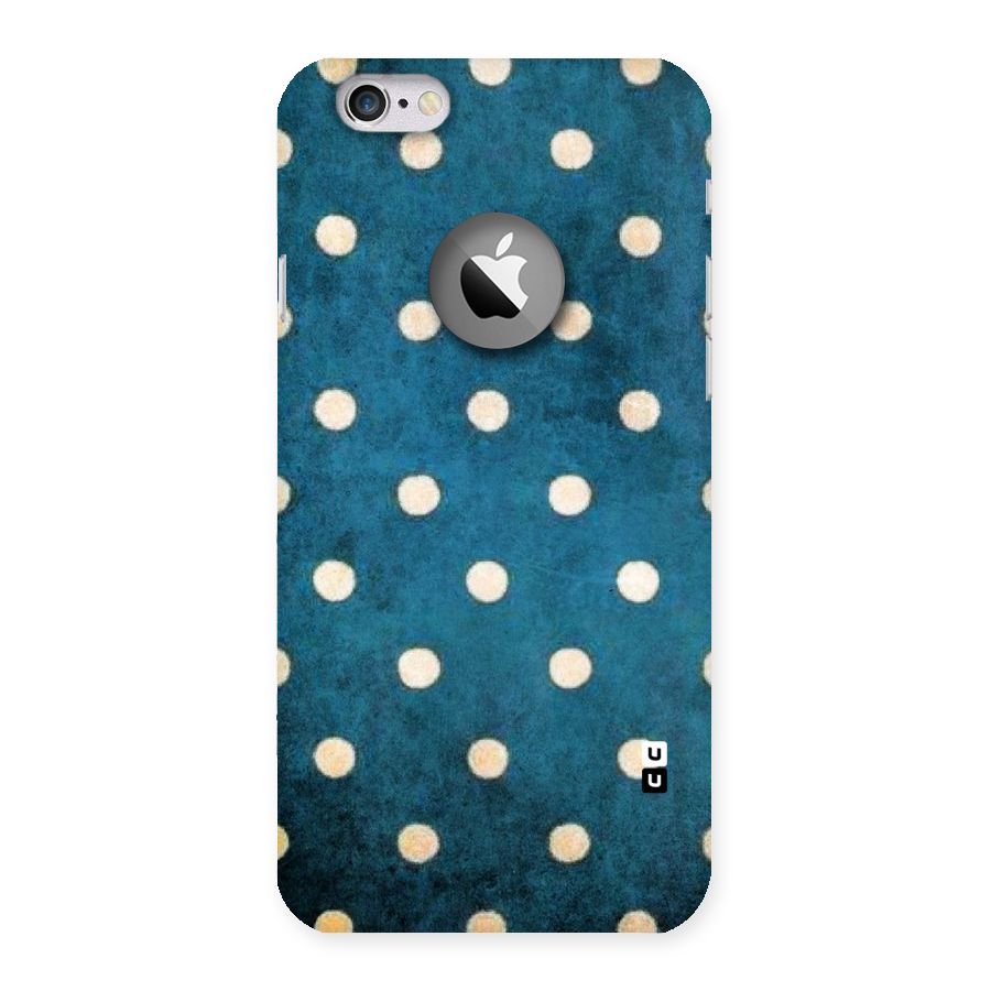 Classic Blue Polka Back Case for iPhone 6 Logo Cut