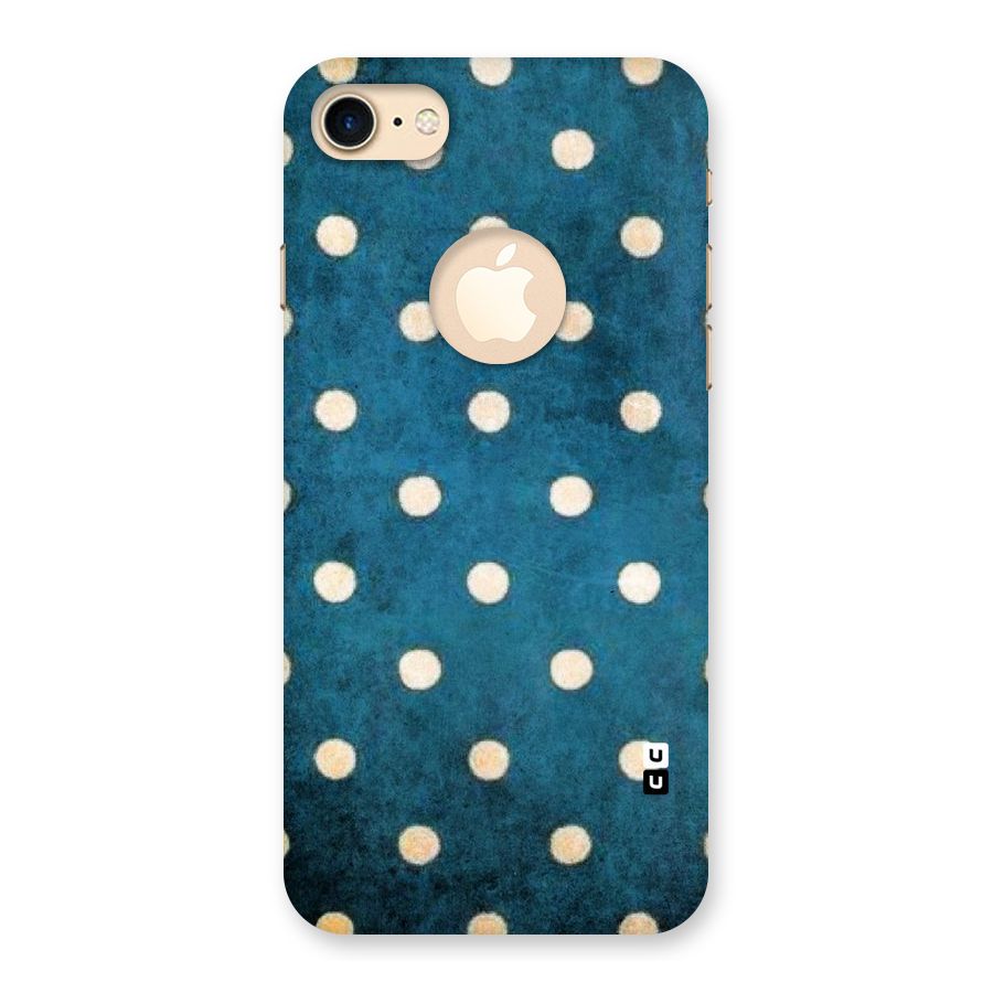 Classic Blue Polka Back Case for iPhone 7 Logo Cut