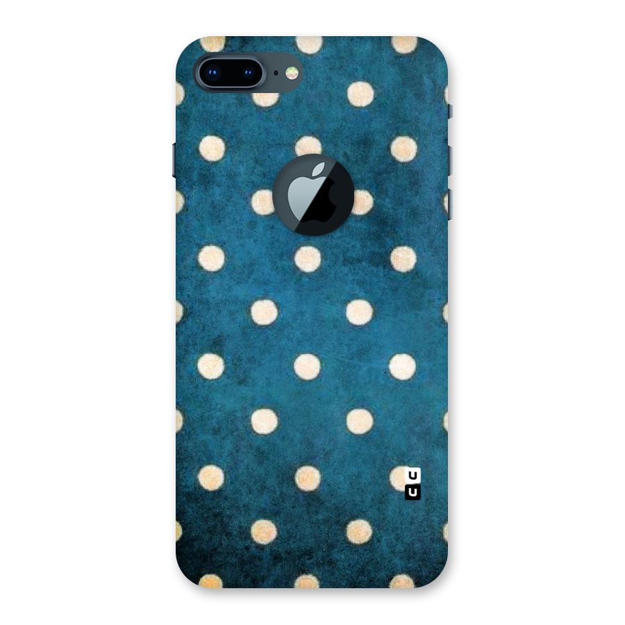 Classic Blue Polka Back Case for iPhone 7 Plus Logo Cut