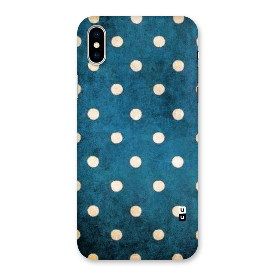 Classic Blue Polka Back Case for iPhone XS