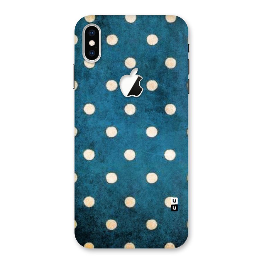 Classic Blue Polka Back Case for iPhone XS Max Apple Cut