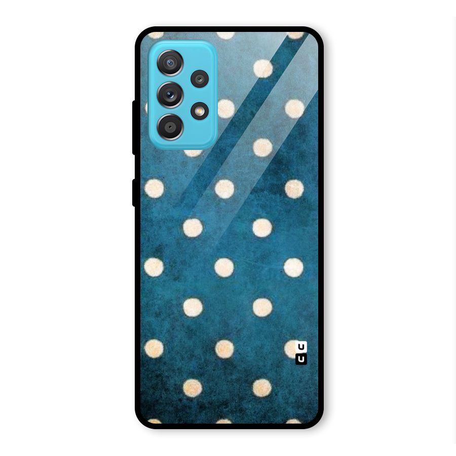 Classic Blue Polka Glass Back Case for Galaxy A52