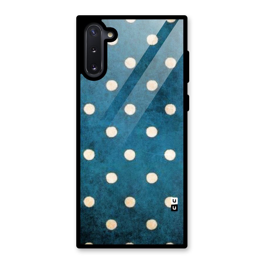 Classic Blue Polka Glass Back Case for Galaxy Note 10