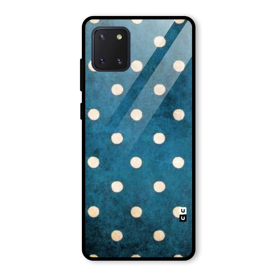 Classic Blue Polka Glass Back Case for Galaxy Note 10 Lite