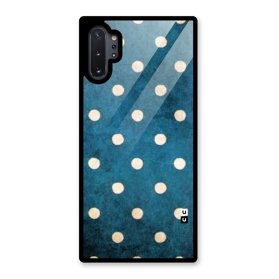 Classic Blue Polka Glass Back Case for Galaxy Note 10 Plus