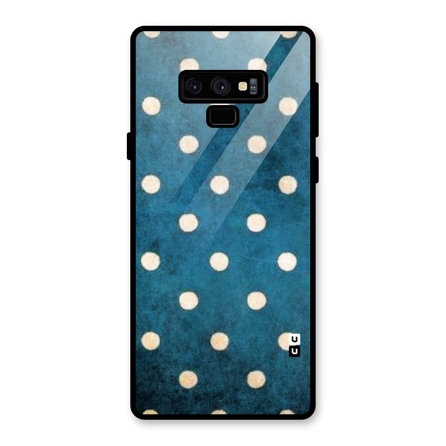 Classic Blue Polka Glass Back Case for Galaxy Note 9