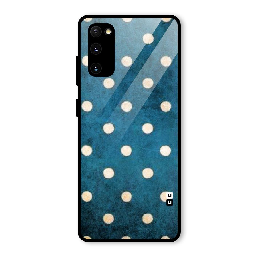 Classic Blue Polka Glass Back Case for Galaxy S20 FE
