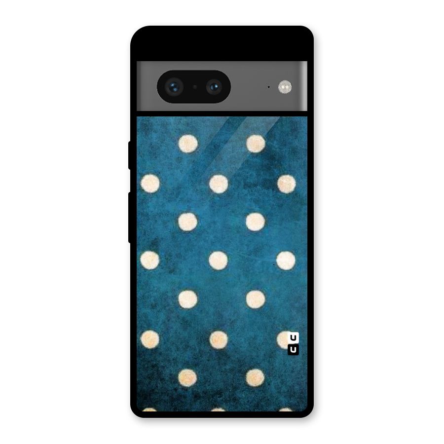 Classic Blue Polka Glass Back Case for Google Pixel 7