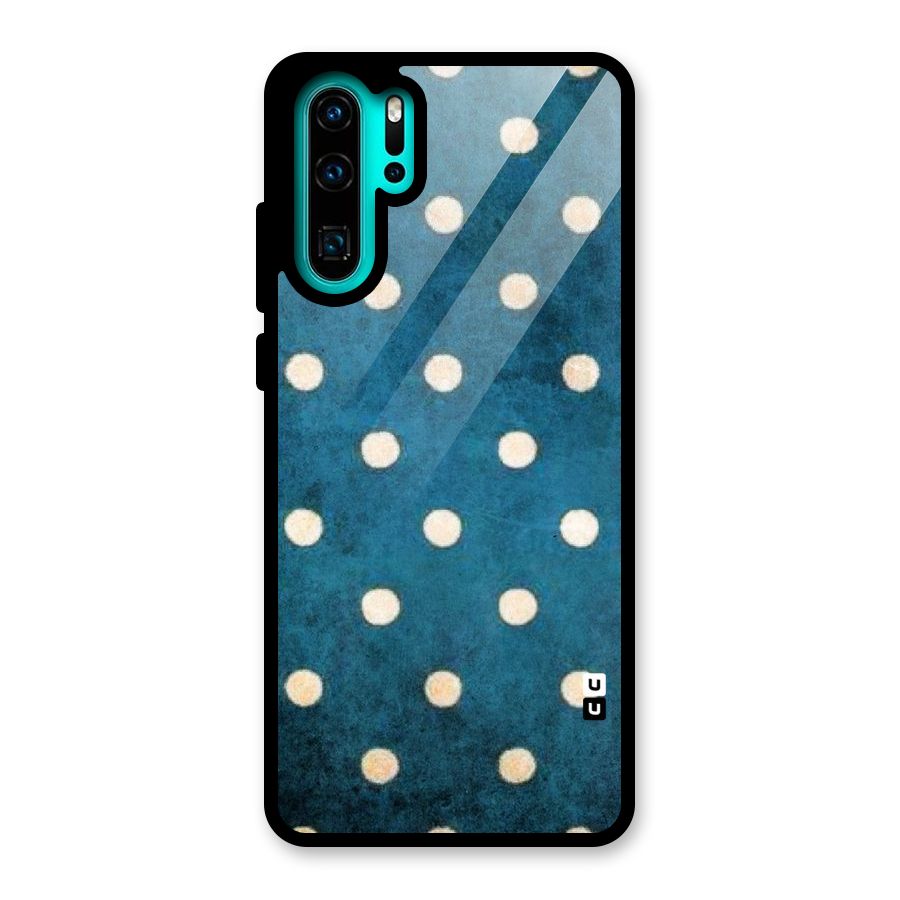 Classic Blue Polka Glass Back Case for Huawei P30 Pro