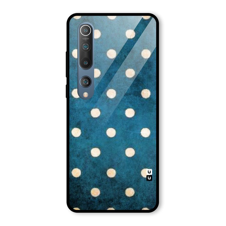Classic Blue Polka Glass Back Case for Mi 10