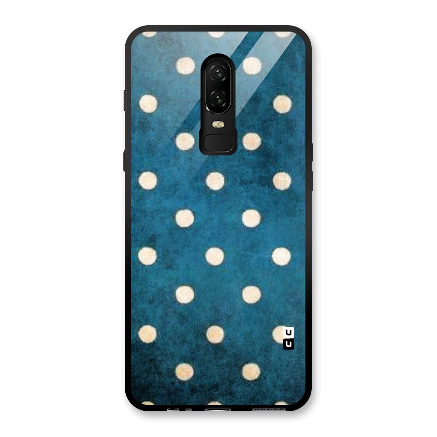 Classic Blue Polka Glass Back Case for OnePlus 6