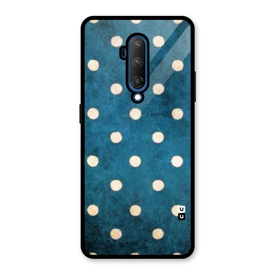 Classic Blue Polka Glass Back Case for OnePlus 7T Pro