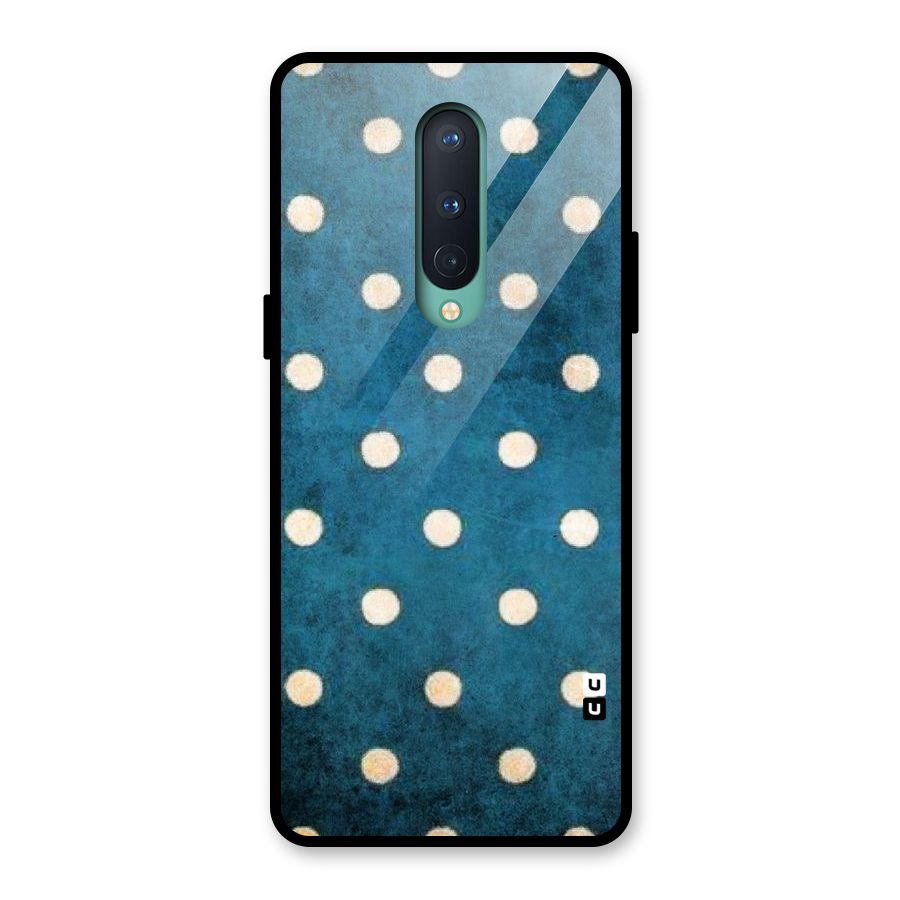 Classic Blue Polka Glass Back Case for OnePlus 8