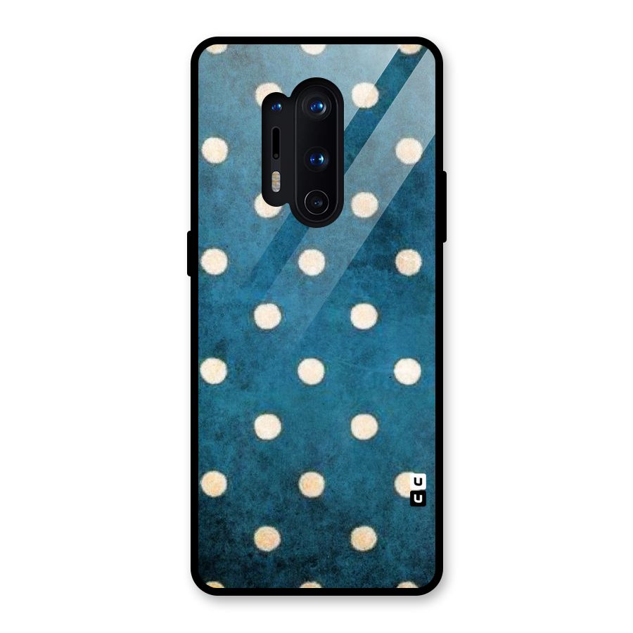 Classic Blue Polka Glass Back Case for OnePlus 8 Pro