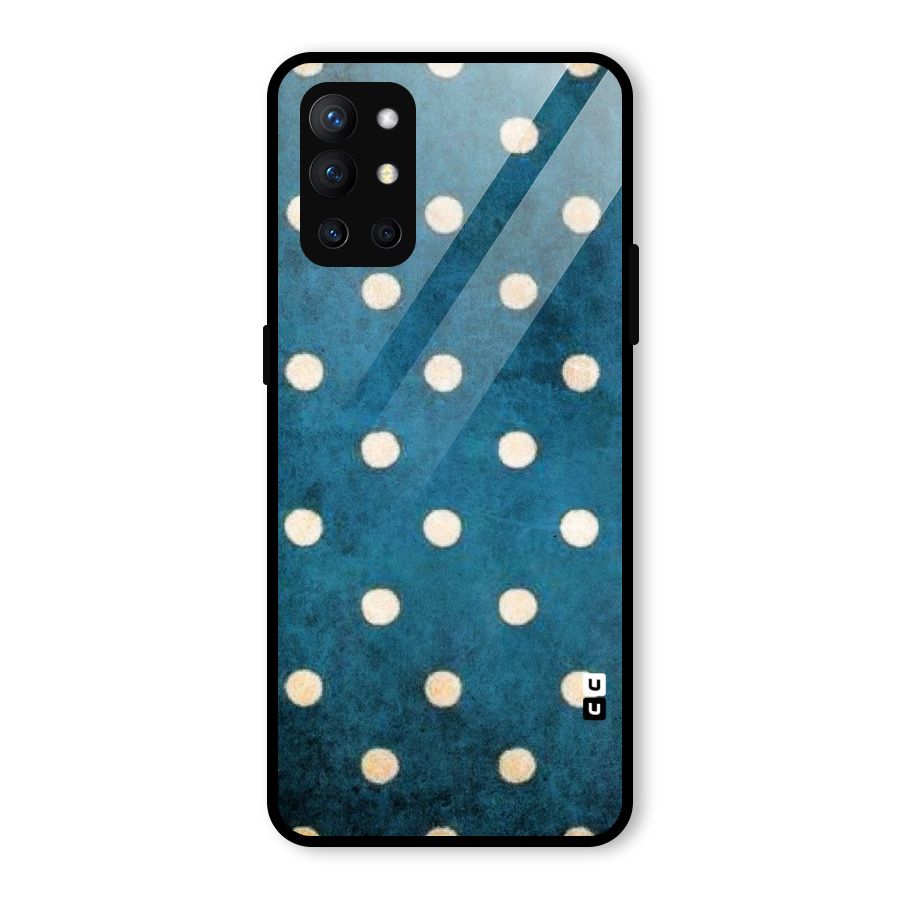 Classic Blue Polka Glass Back Case for OnePlus 9R